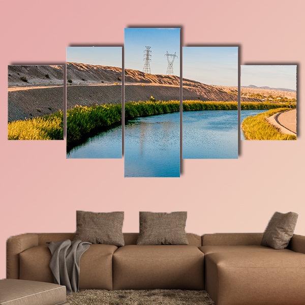 The Colorado River Separating Arizona and California multi panel canvas wall art
