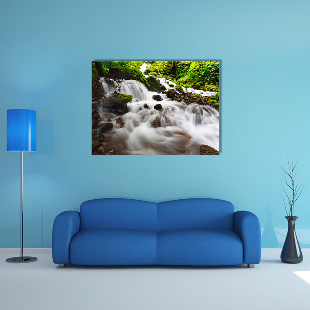 A unknown falls in the way of fairy falls multi panel canvas wall art
