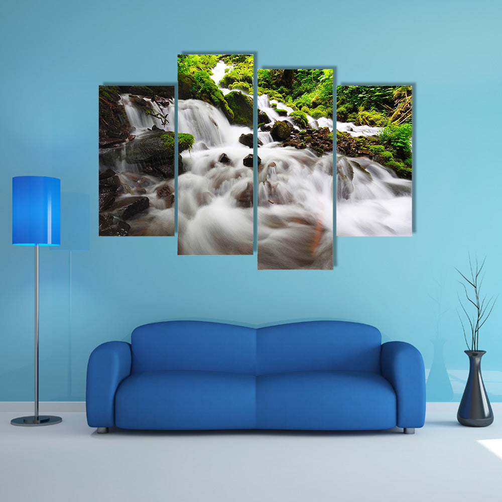 A unknown falls in the way of fairy falls multi panel canvas wall art