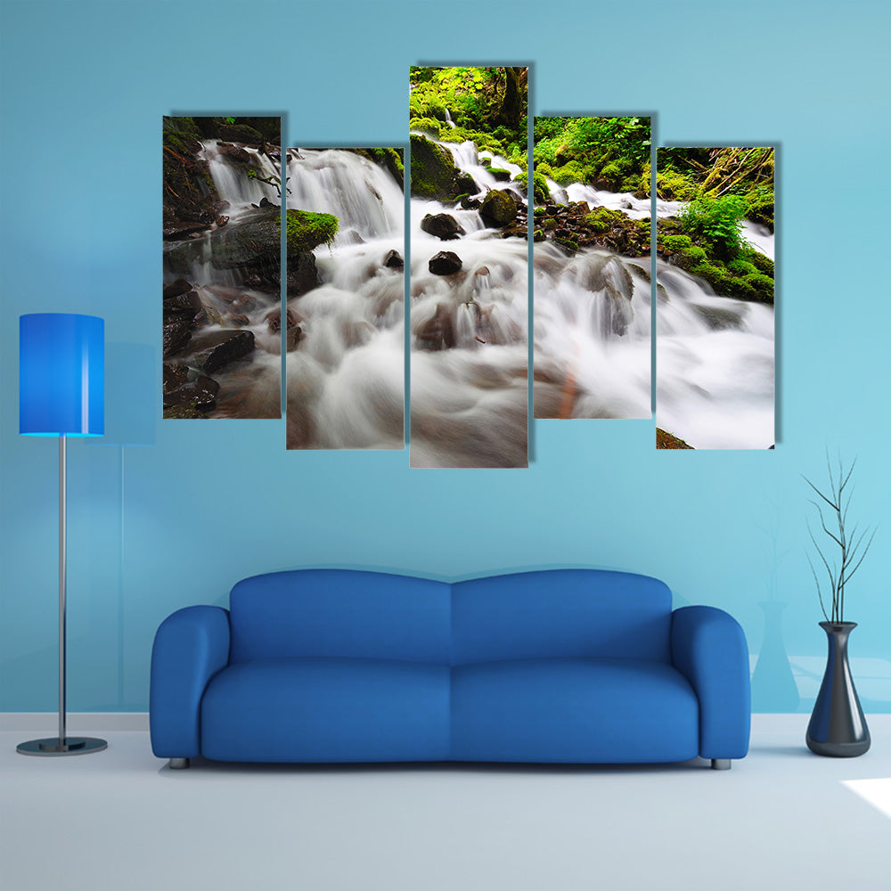 A unknown falls in the way of fairy falls multi panel canvas wall art