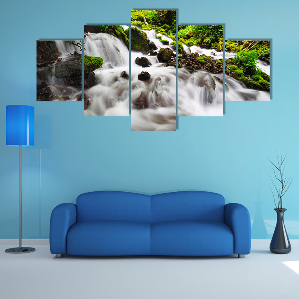 A unknown falls in the way of fairy falls multi panel canvas wall art