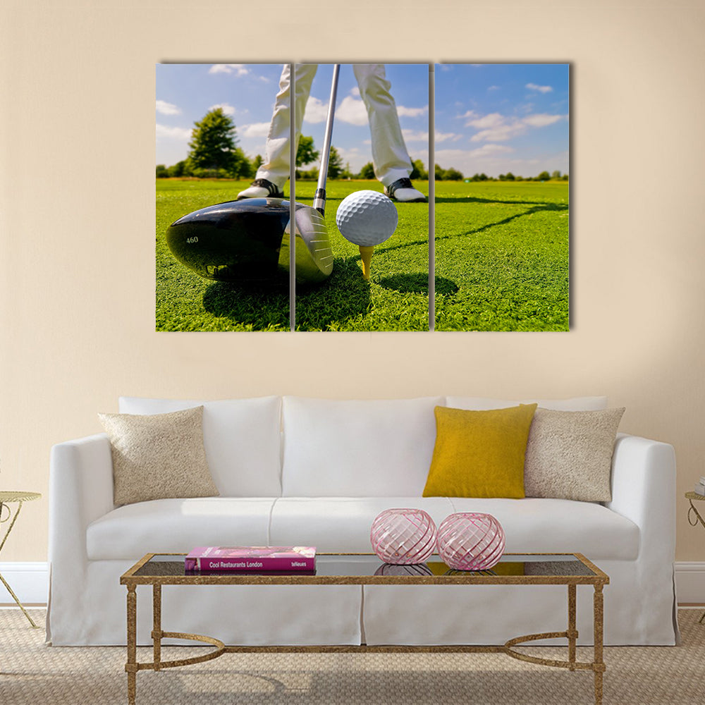 Awesome Golf player Multi panel canvas wall art