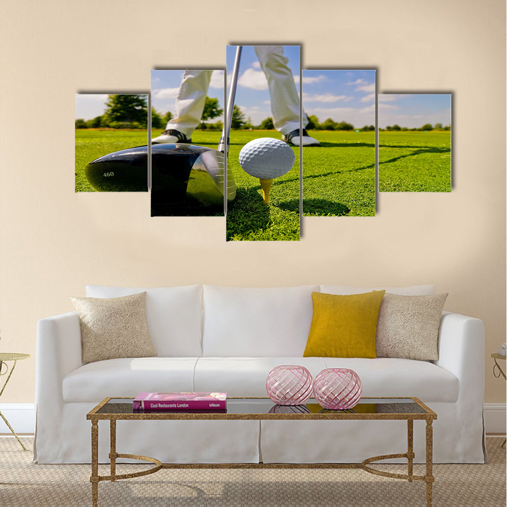Awesome Golf player Multi panel canvas wall art