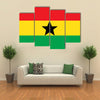 Vector illustration of Flag of Ghana Multi Panel Canvas Wall Art