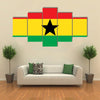 Vector illustration of Flag of Ghana Multi Panel Canvas Wall Art