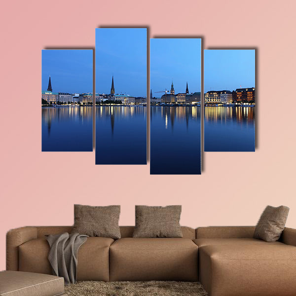 City of Hamburg multi panel canvas wall art