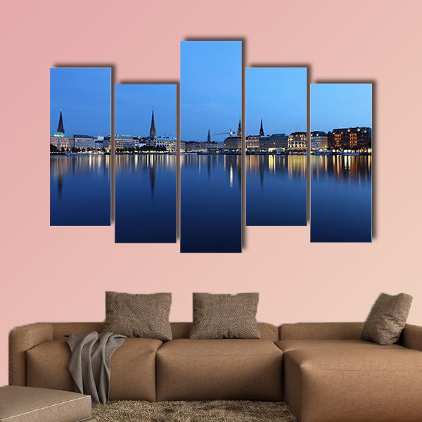 City of Hamburg multi panel canvas wall art