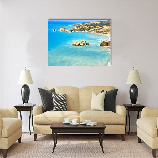 Petra tou Romiou, Aphrodite's legendary birthplace Multi Panel Canvas Wall Art