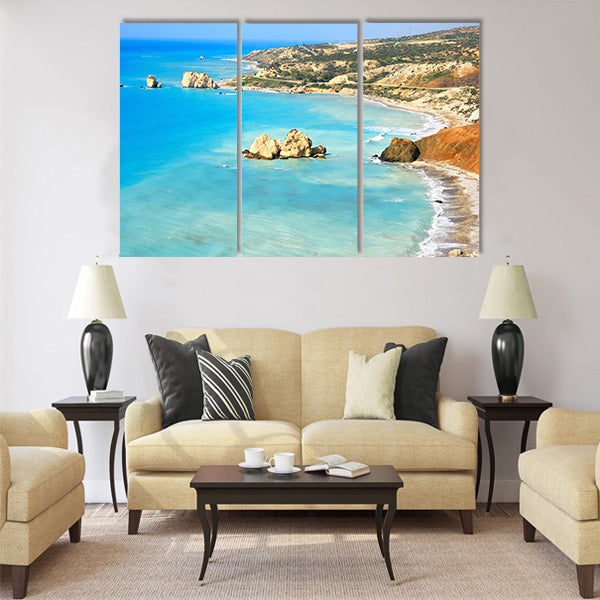 Petra tou Romiou, Aphrodite's legendary birthplace Multi Panel Canvas Wall Art