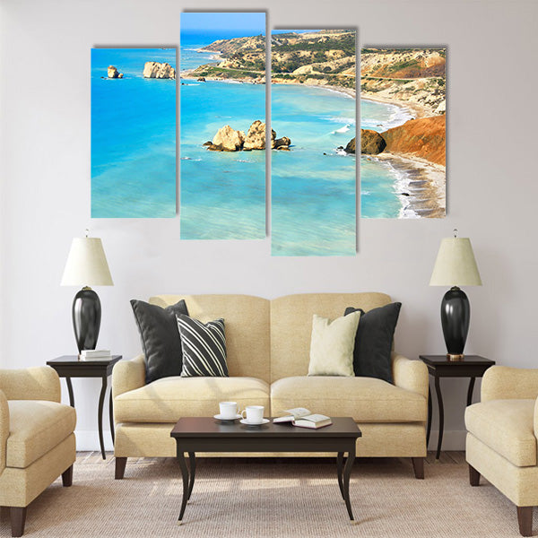 Petra tou Romiou, Aphrodite's legendary birthplace Multi Panel Canvas Wall Art