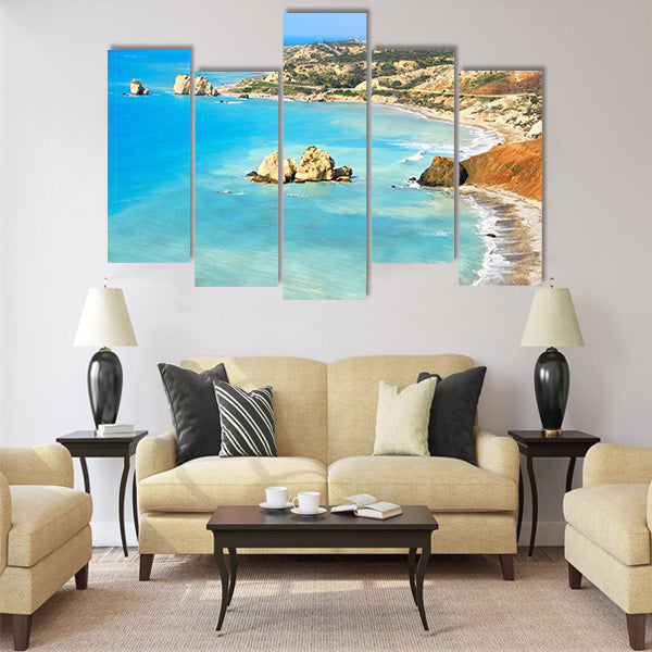 Petra tou Romiou, Aphrodite's legendary birthplace Multi Panel Canvas Wall Art