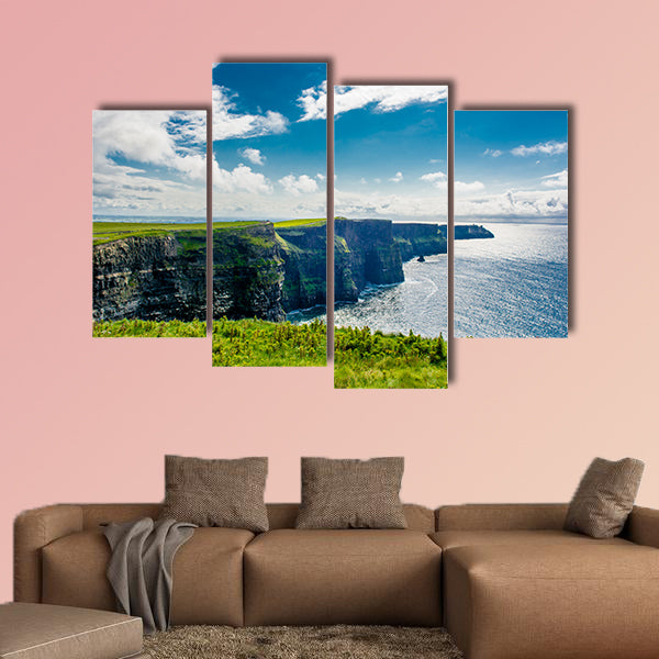 Coast at the Cliffs of Moher In Ireland Multi panel canvas wall art