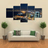 The Aerial Night Shot Of The Beirut In Lebanon, Multi Panel Canvas Wall Art