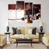 Hockey player with hockey Multi panel canvas wall art