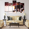 Hockey player with hockey Multi panel canvas wall art