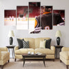 Hockey player with hockey Multi panel canvas wall art