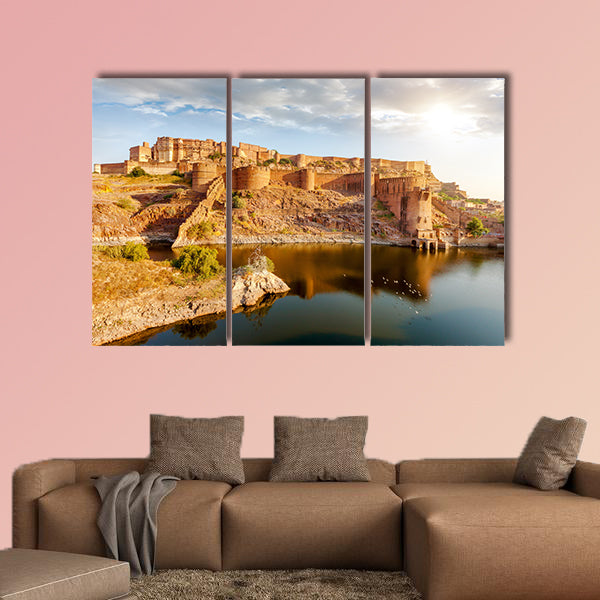 Mehrangarh Fort, Jodhpur, Rajasthan, India, Asia multi panel canvas wall art