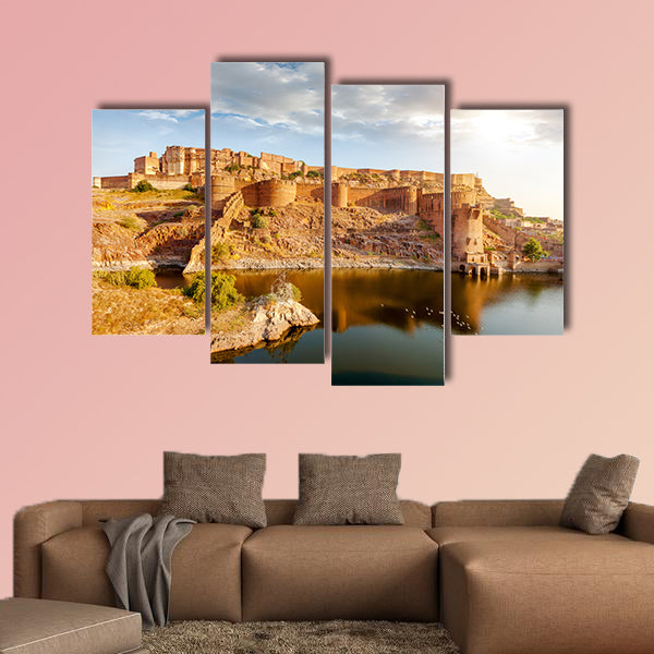 Mehrangarh Fort, Jodhpur, Rajasthan, India, Asia multi panel canvas wall art