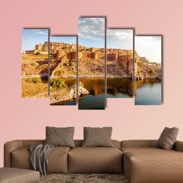 Mehrangarh Fort, Jodhpur, Rajasthan, India, Asia multi panel canvas wall art