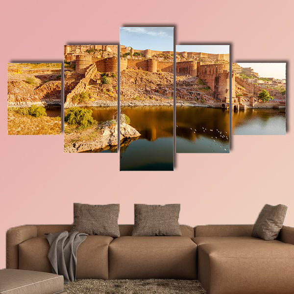 Mehrangarh Fort, Jodhpur, Rajasthan, India, Asia multi panel canvas wall art