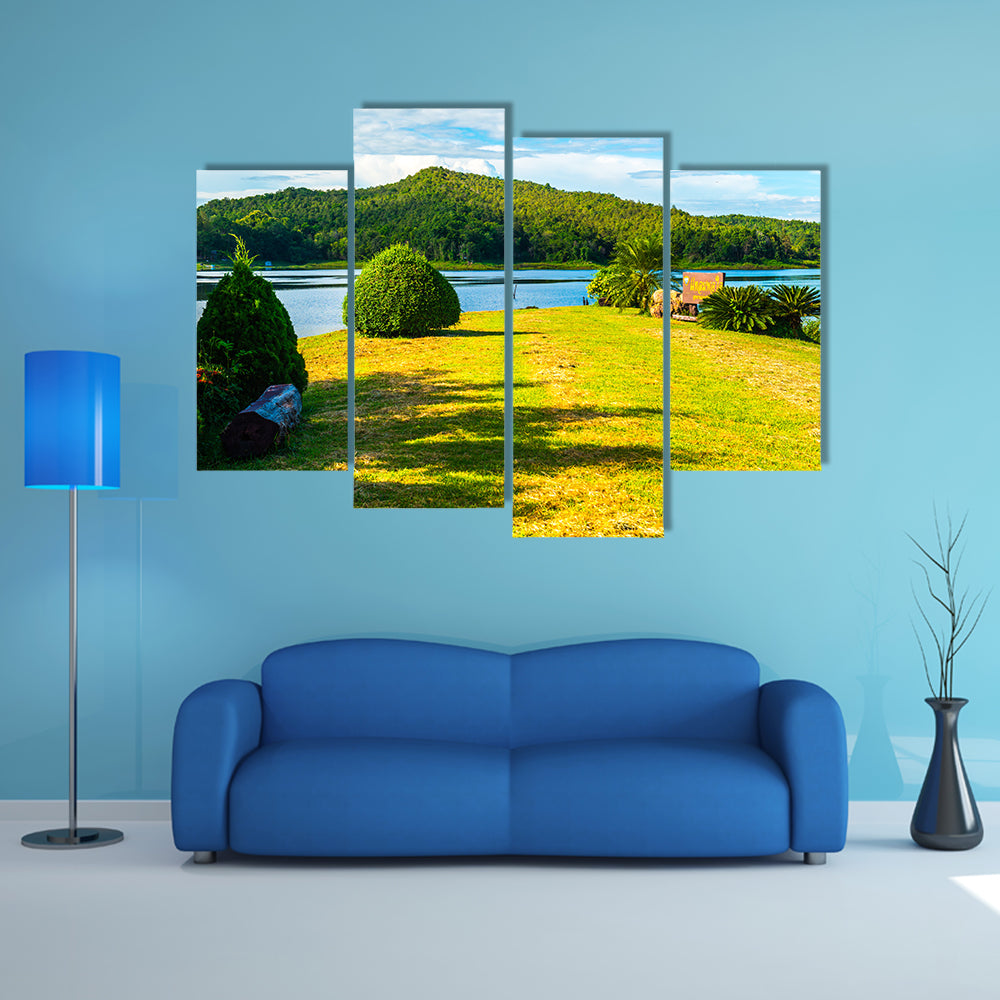 Landscape View of Mae Puem Reservoir, Thailand multi panel canvas wall art