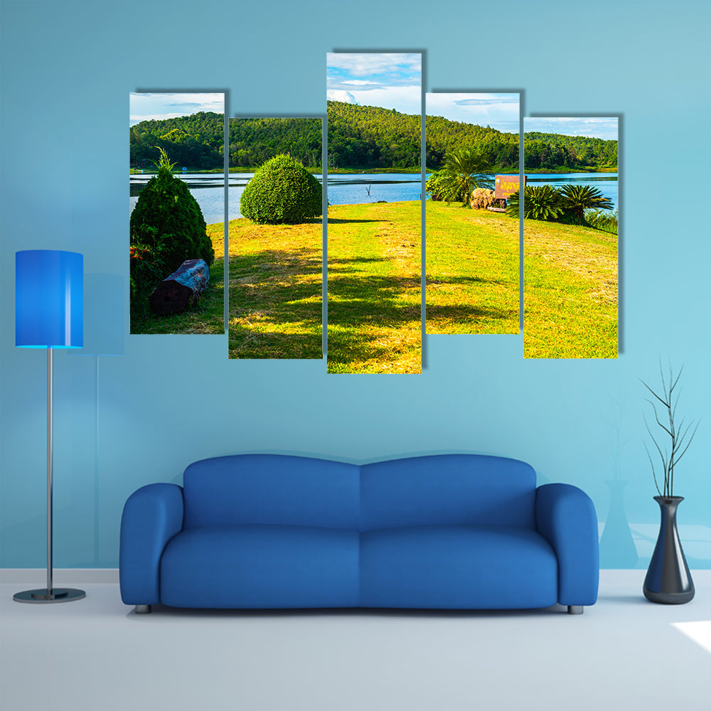 Landscape View of Mae Puem Reservoir, Thailand multi panel canvas wall art
