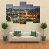 Night view of Kandy, Sri Lanka Multi Panel Canvas Wall Art