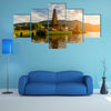 Pura Ulun Danu Bratan, Hindu temple on Bratan lake landscape multi panel canvas wall art