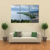 The Aerial Print Of Lake Ohrid Coastline, Macedonia, Multi Panel Canvas Wall Art