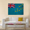 Tuvalu flag on an old grunge background Multi panel canvas wall art