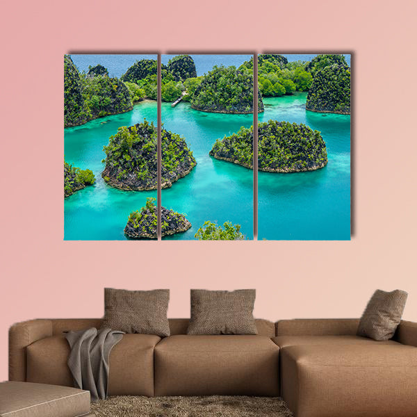 Painemo Island, Blue Lagoon, Raja Ampat, multi panel canvas wall art