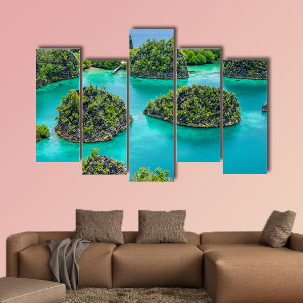 Painemo Island, Blue Lagoon, Raja Ampat, multi panel canvas wall art