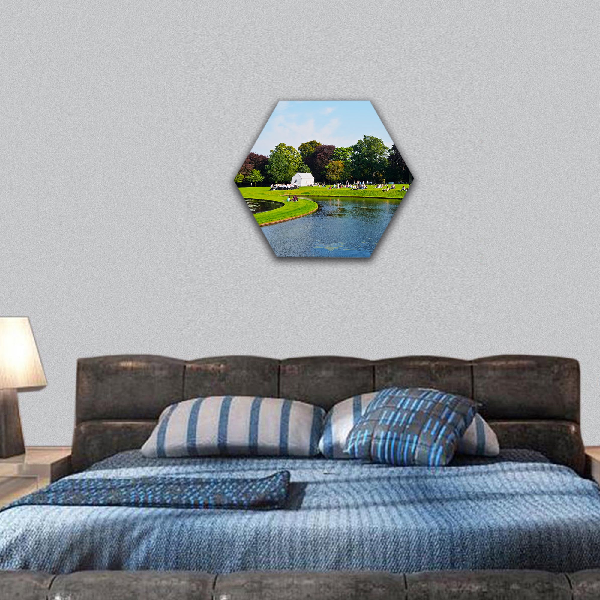 Garden of the Scottish National Gallery of Modern Art hexagonal canvas wall art