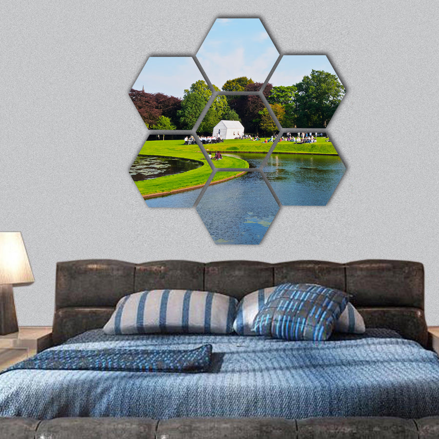 Garden of the Scottish National Gallery of Modern Art hexagonal canvas wall art