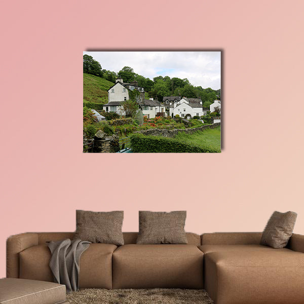 Troutbeck, England Houses Multi panel canvas wall art