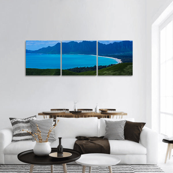 Kaiwa Ridge Trail, Kailua in Oahu Island Panoramic canvas Wall Art