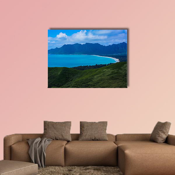 Kaiwa Ridge Trail, Kailua in Oahu Island Multi panel canvas wall art