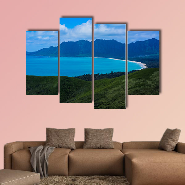 Kaiwa Ridge Trail, Kailua in Oahu Island Multi panel canvas wall art