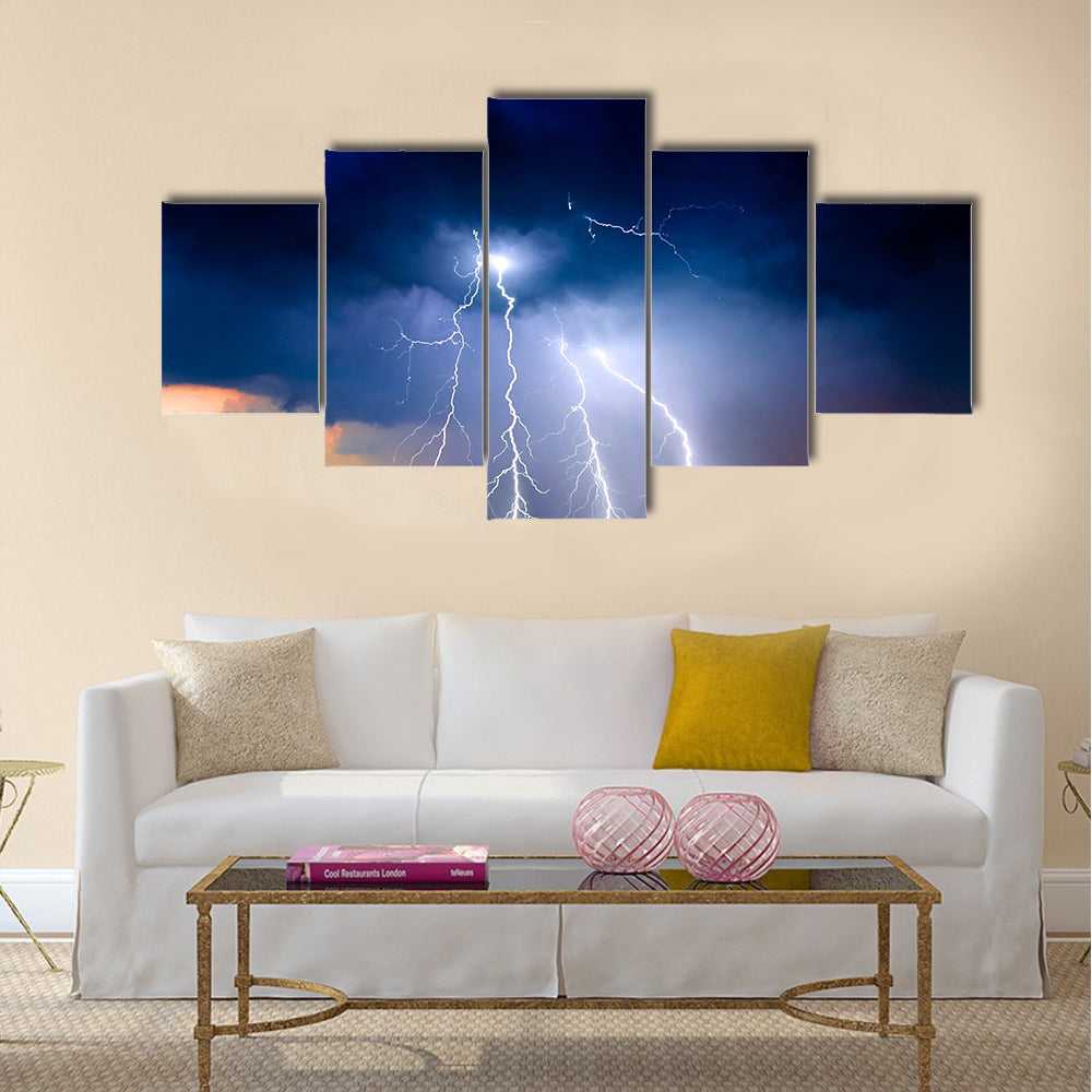 storm over the lake Balaton  Multi Panel Canvas Wall Art