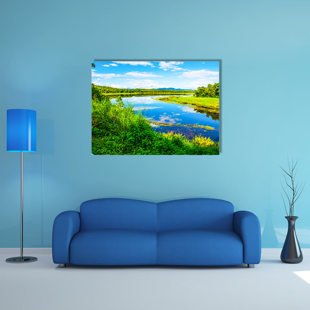 Landscape View of Mae Puem Reservoir, Thailand multi panel canvas wall art