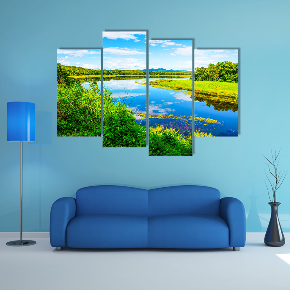 Landscape View of Mae Puem Reservoir, Thailand multi panel canvas wall art