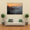 Morning in the mountains of Carpathian at dawn Multi panel canvas wall art