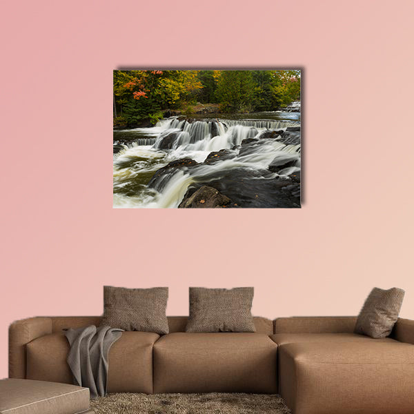 Bond Upper Falls in Autumn Multi panel canvas wall art