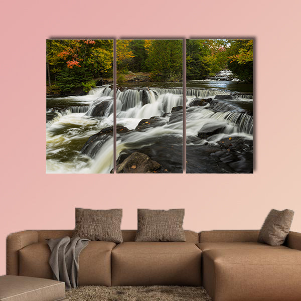 Bond Upper Falls in Autumn Multi panel canvas wall art