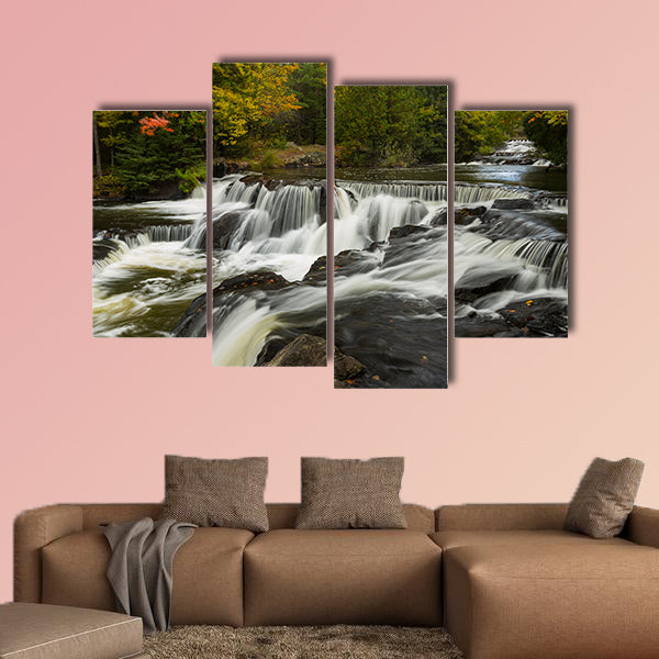 Bond Upper Falls in Autumn Multi panel canvas wall art