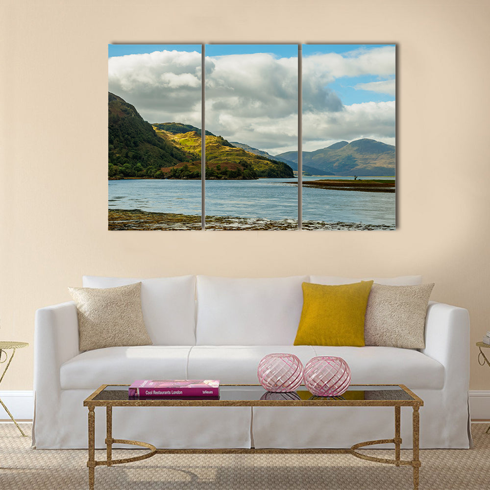UK, Scotland, Highlands, Dornie, Landscape of the Loch Alsh multi panel canvas wall art