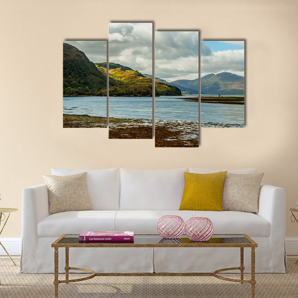 UK, Scotland, Highlands, Dornie, Landscape of the Loch Alsh multi panel canvas wall art