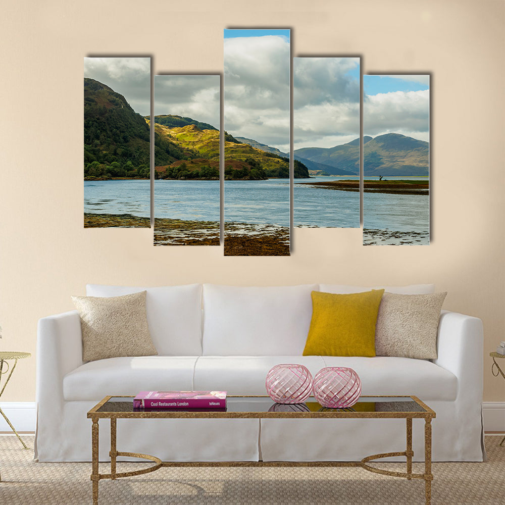 UK, Scotland, Highlands, Dornie, Landscape of the Loch Alsh multi panel canvas wall art