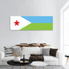 Flag of djibouti panoramic canvas wall art