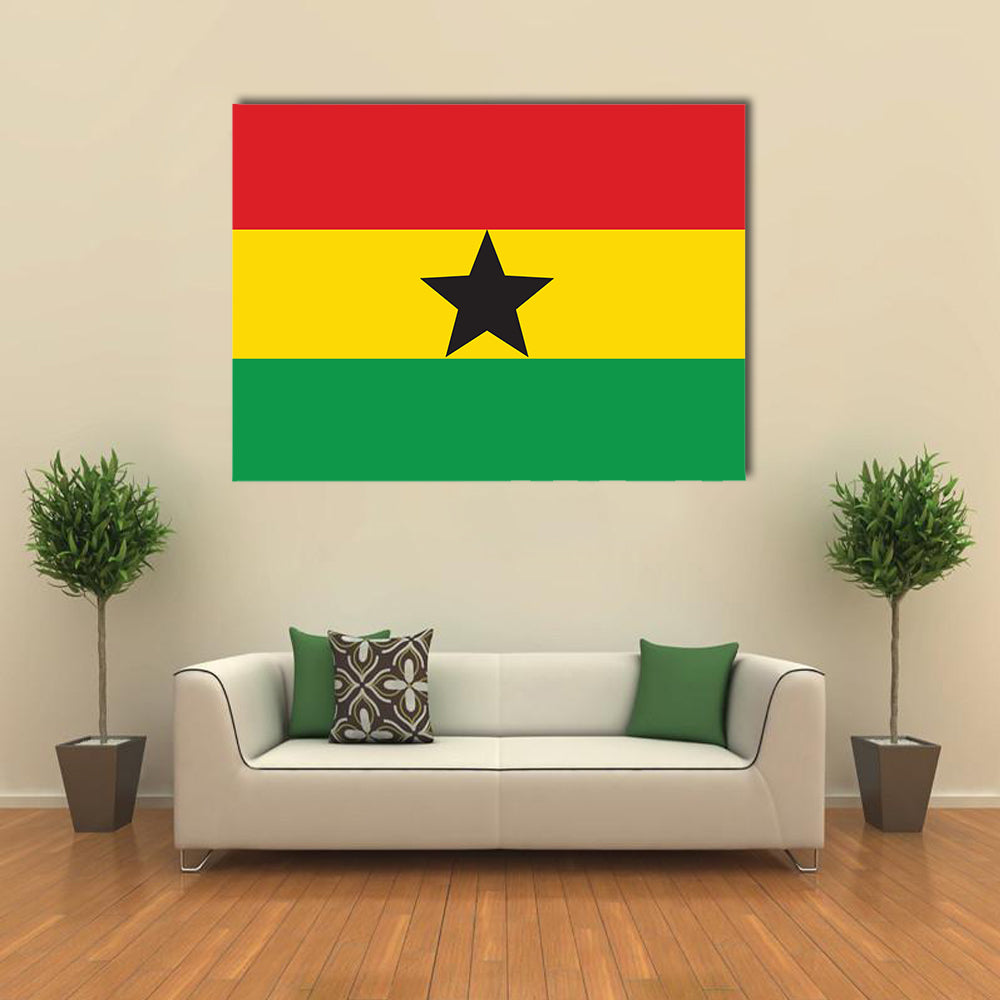 Flag of Georgia vector icon illustration Multi panel canvas wall art